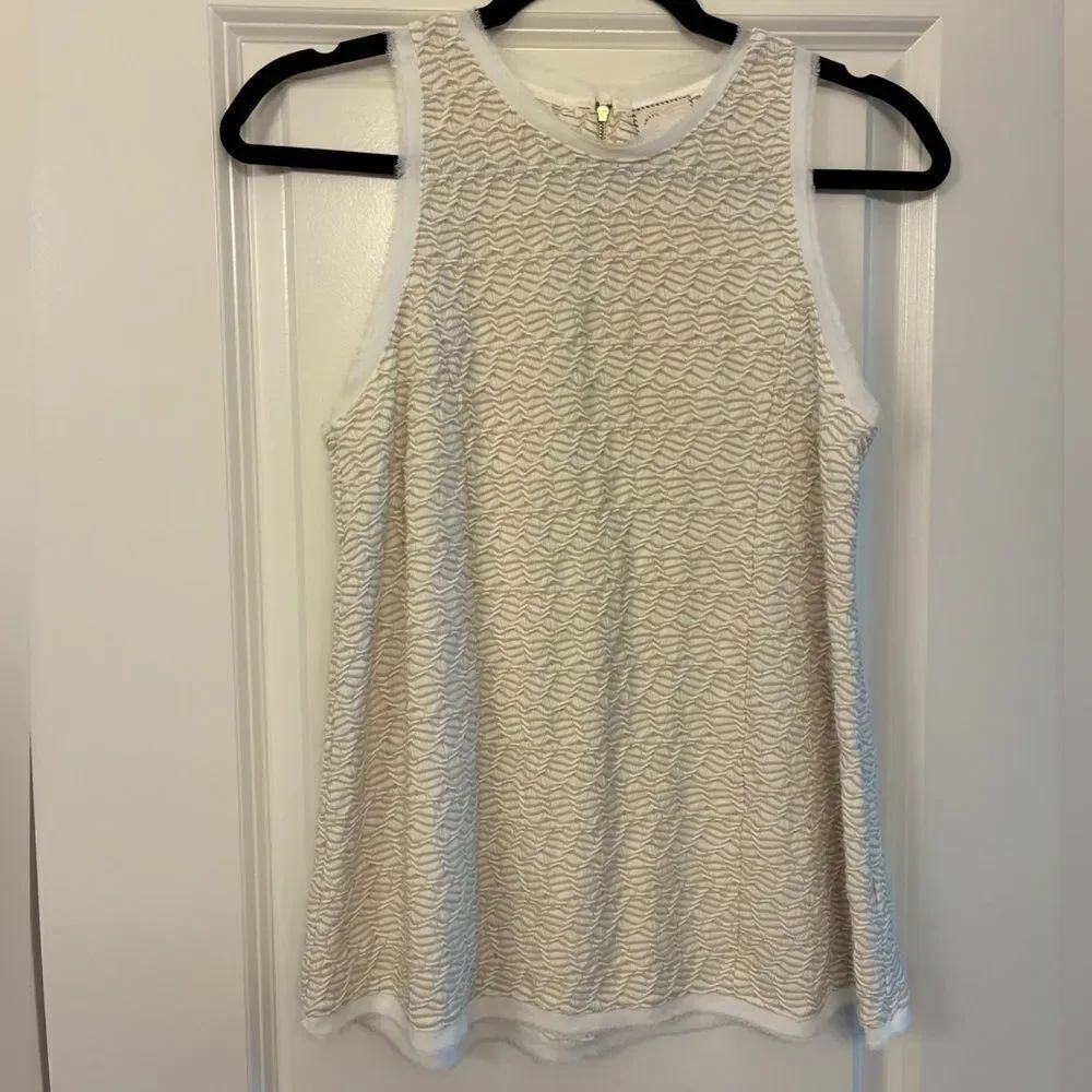 ANTHROPOLOGIE POSTCARD Sleeveless Top Ivory Women’s Size Small